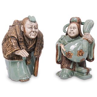 Pair Of Chinese Terracotta Figures