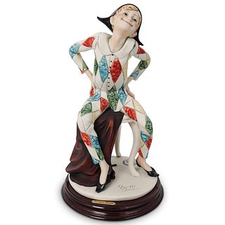 Giuseppe Armani "Arlecchino Harlequin" Porcelain Statue