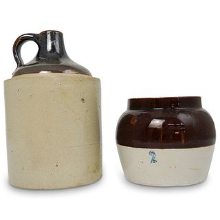 2 Semi-Glazed Stoneware Set