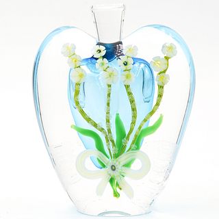 Zellique Studio Floral Art Glass Perfume Bottle