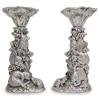 (2 Pc) Pair of Arthur Court Candle Holders
