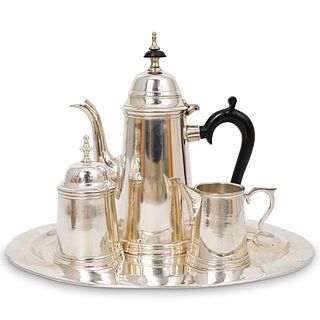 (4 Pc) English Silver Plated Tea Set