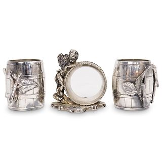 (3 Pc) Set of Silver Plated Napkin Rings