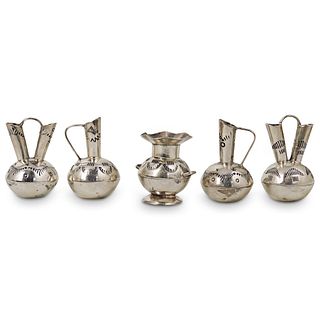 Miniature Navajo Sterling Silver Vases