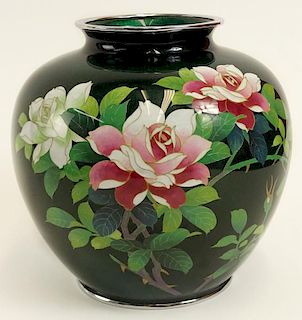 Beautiful Finely Done Japanese Cloisonne Vase.