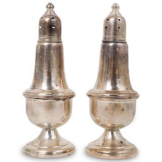 (2 Pc) Weighted Sterling Silver Salt and Pepper Shakers
