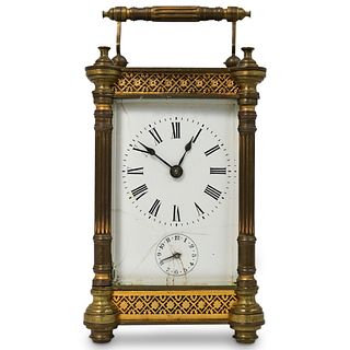 European Brass and Glass Carriage Clock