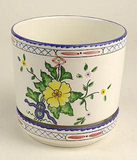 Tiffany & Co Two piece hand painted planter/pot made in Portugal.
