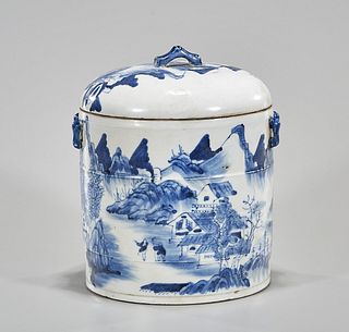 Chinese Blue and White Porcelain Covered Conainer