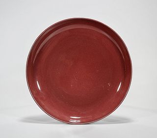 Chinese Oxblood Porcelain Plate