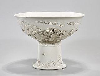 Large Chinese Porcelain Stem Bowl