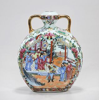 Chinese Enameled Porcelain Moon Flask