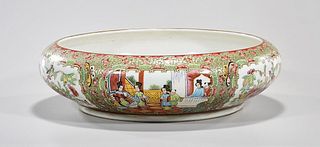 Large Chinese Enameled Porcelain Basin