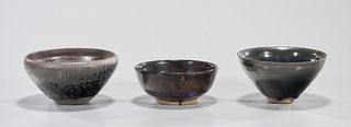 Three Various Chinese Glazed Ceramic Bowls