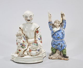 Two Chinese Enameled Porcelain Figures
