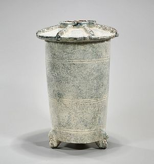 Chinese Han-Style Covered Pottery Urn
