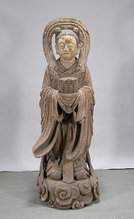 Chinese Stone Sculpture of a Female Figure