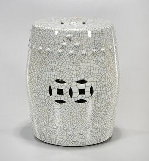 Chinese Crackle Glazed Porcelain Garden Seat