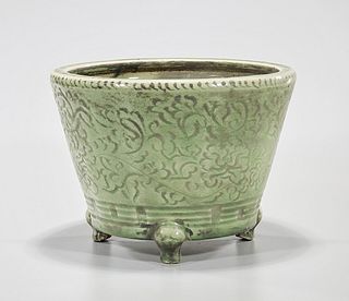 Chinese Longquan Glazed Tripod Porcelain Censer