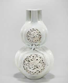 Chinese Glazed Porcelain Triple Gourd Vase