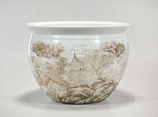 Chinese Painted Porcelain Jardiniere
