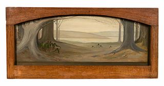 Grant Wood(American, 1891-1942)Decorative Landscape with Crocuses, 1912