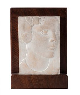 John Bradley Storrs(American, 1885-1956)Relief of Female Head, c. 1925