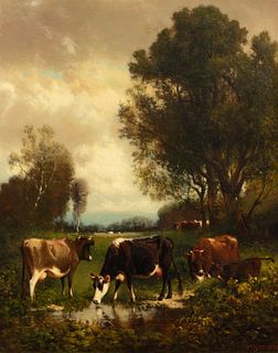 William M. Hart
(American, 1823-1894)
Grazing Cows, 1879
