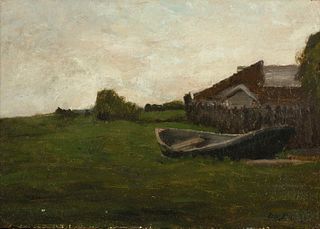 Dennis Miller Bunker
(American, 1861-1890)
Landscape with Boat