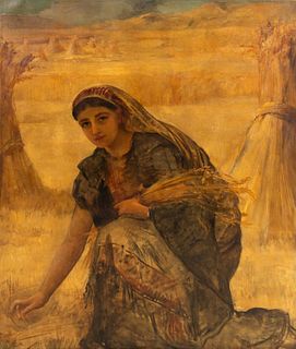 Edwin Long
(British, 1829-1891)
Study for Ruth Gathering Wheat