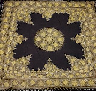 Goldwork embroidered wall hanging
