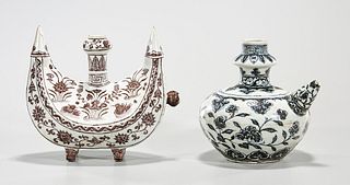 Two Chinese Porcelain Ewers