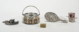 Group of Various Decorative Silver, Enamel and Metal Items