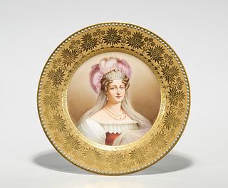 Royal Vienna Painted Portrait Plate