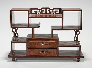 Chinese Tabletop Wood Curio Shelf