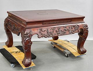 Chinese Carved Hard Wood Table
