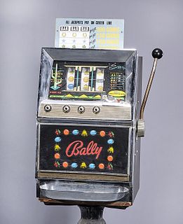 Vintage Bally Slot Machine on Pedestal