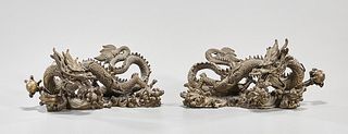 Pair Chinese Metal Dragons