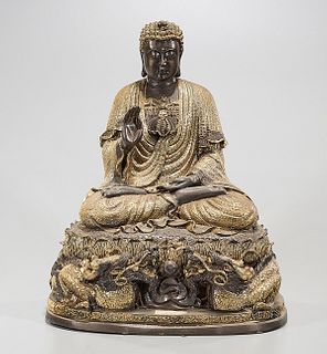 Chinese Gilt Metal Seated Buddha