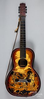 Buck Jones child's western cowboy guitar