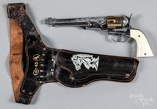 Hubley Colt 45 cap gun and holster