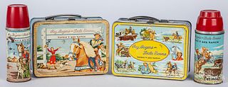 Two Roy Rogers tin lunch boxes