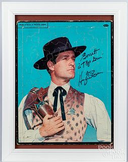 Two Hugh O'Brian Wyatt Earp autographs