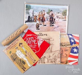 Collection of John Wayne collectibles