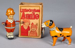 Marx lithograph Little Orphan Annie and Sandy toy