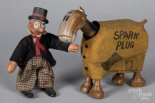Shoenhut Barney Google and Spark Plug wood figure