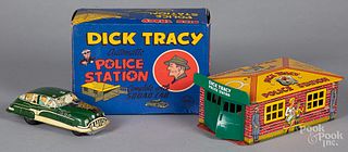 Boxed Marx tin lithograph friction Police station
