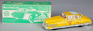Boxed Marx tin lithograph wind-up Mechanical Taxi