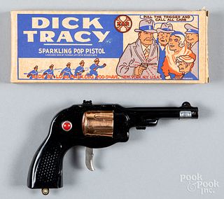 Boxed Marx tin lithograph Dick Tracy pistol