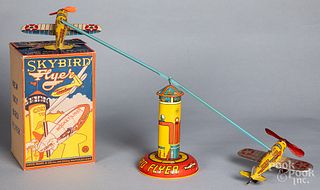 Boxed Marx tin lithograph wind-up Skybird Flyer